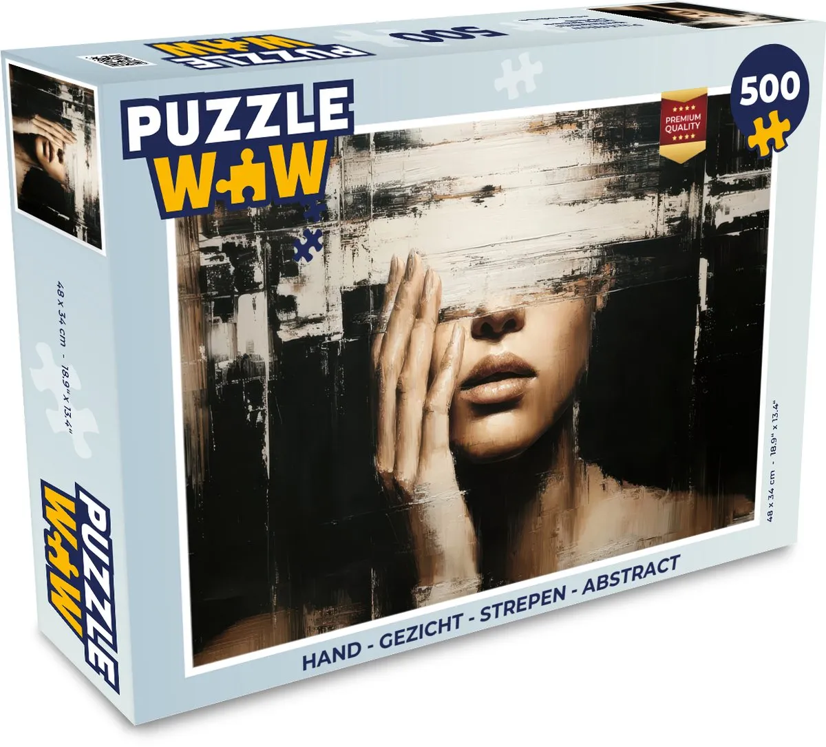 PuzzleWow Legpuzzel Hand-Gezicht-Strepen 500 Stuks