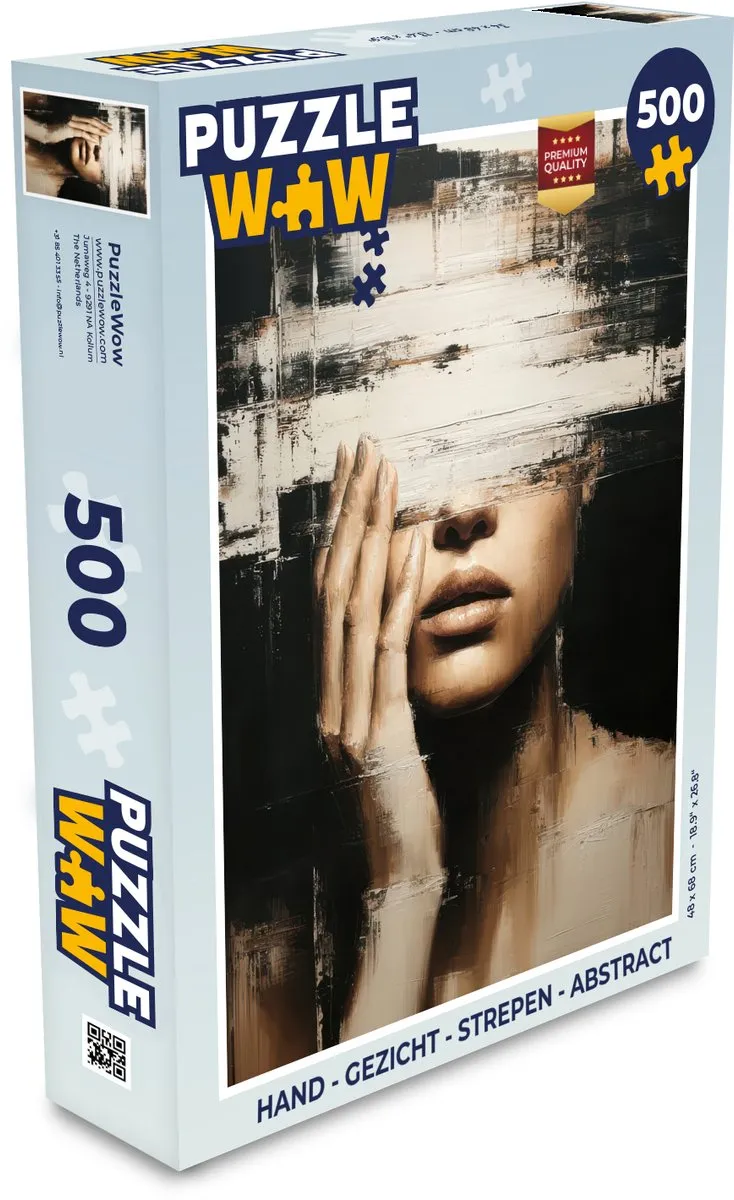 PuzzleWow Legpuzzel Hand-Gezicht-Strepen 500 Stuks