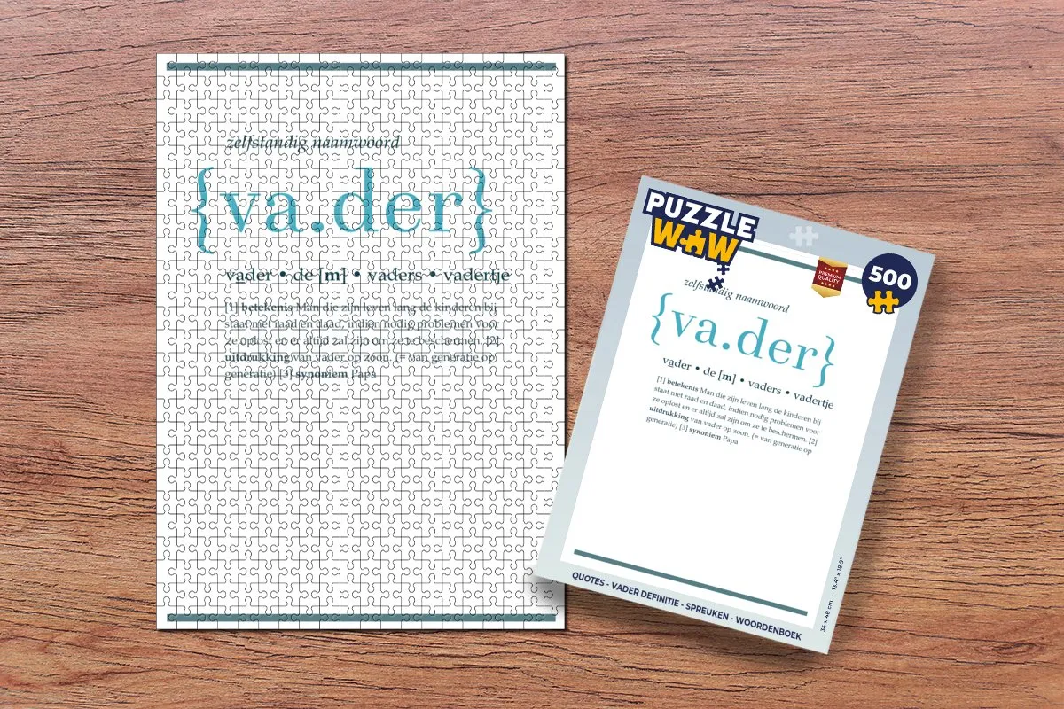 PuzzleWow Vader Definitie Legpuzzel 500 Stuks - Multicolor