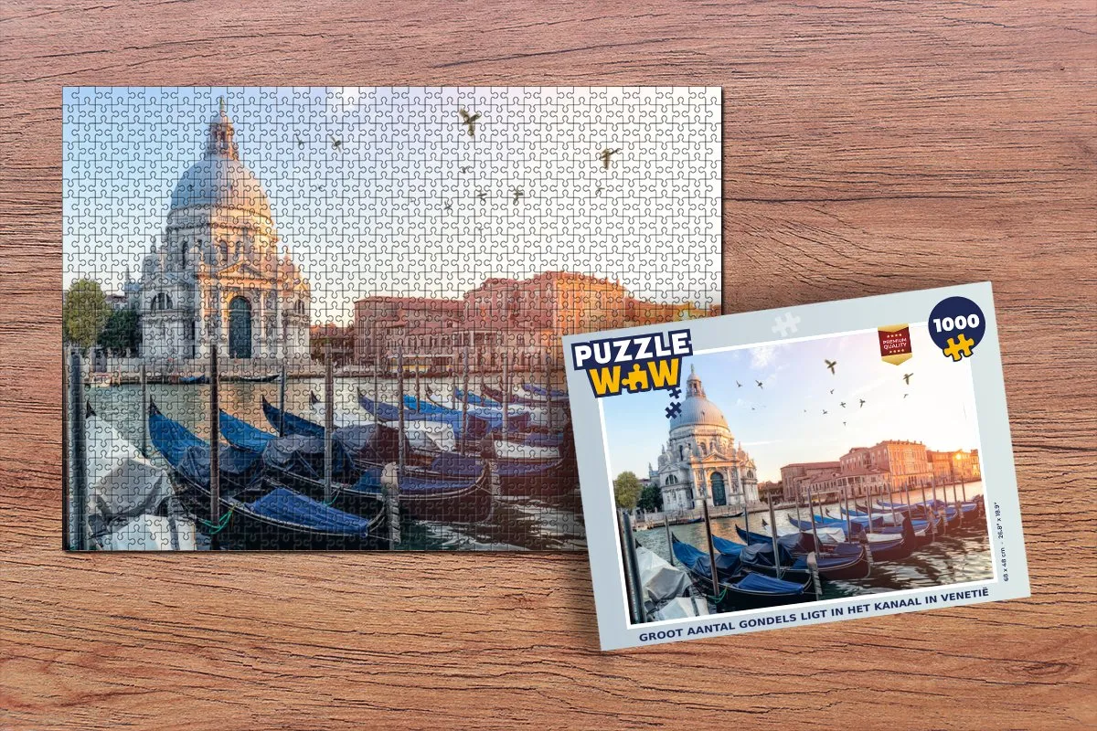 PuzzleWow Vogel Italië Gondel Legpuzzel 1000 Stuks - Multicolor