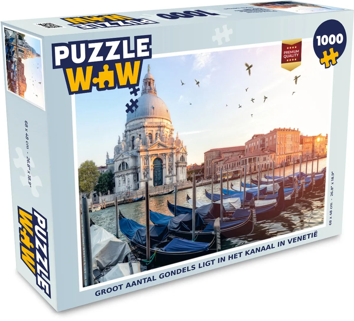 PuzzleWow Vogel Italië Gondel Legpuzzel 1000 Stuks - Multicolor