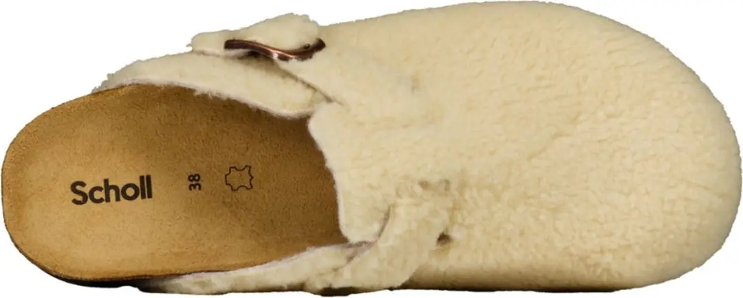 Klomp Scholl Women Fae New Synthetic Shearling Beige-Schoenmaat 41
