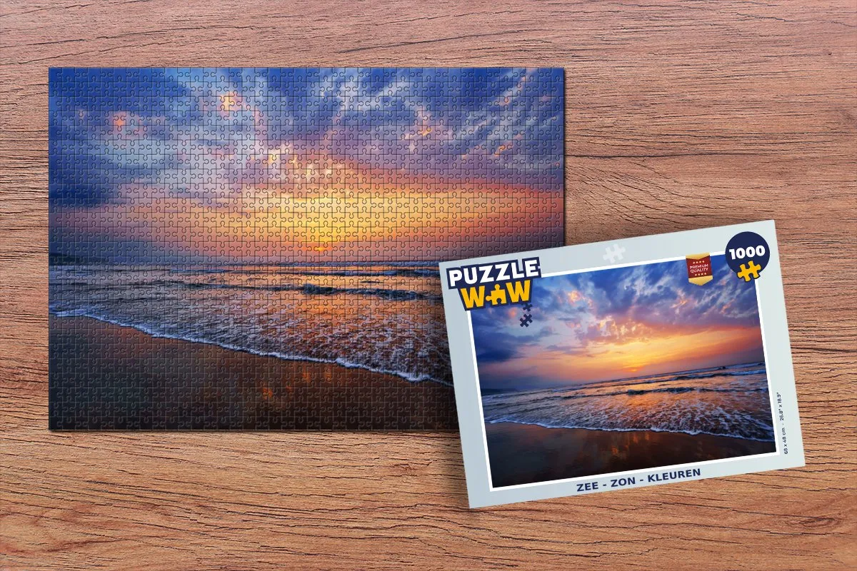 PuzzleWow Zee - Zon - Kleuren Legpuzzel 1000 Stuks - Multicolor