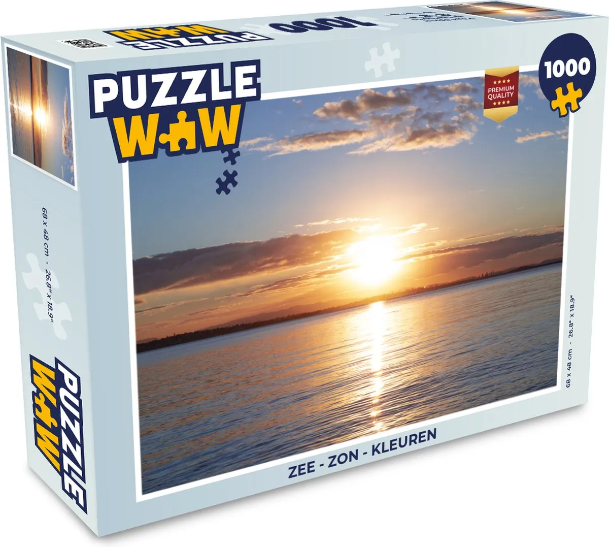 PuzzleWow Zee - Zon - Kleuren Legpuzzel 1000 Stuks - Multicolor