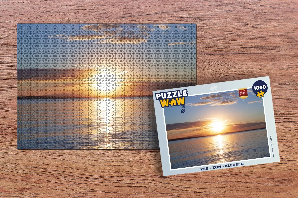 PuzzleWow Zee - Zon - Kleuren Legpuzzel 1000 Stuks - Multicolor