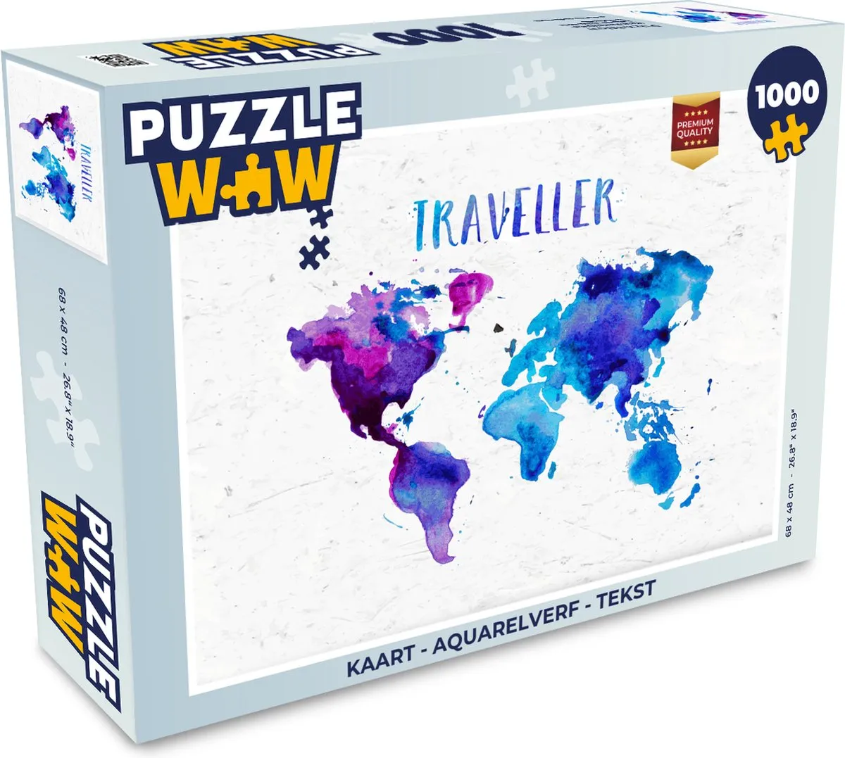 PuzzleWow Aquarelverf Legpuzzel 1000 Stuks - Multicolor