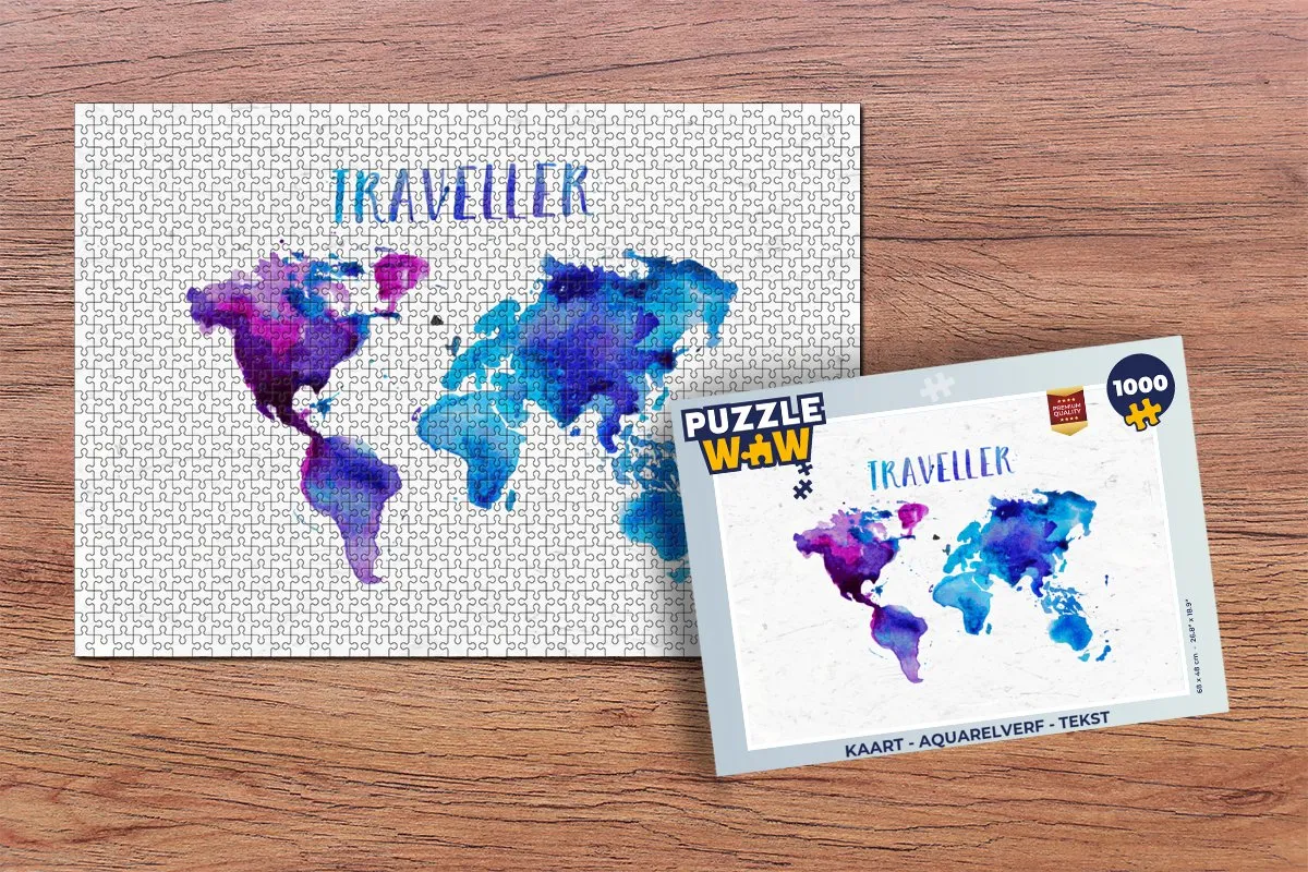 PuzzleWow Aquarelverf Legpuzzel 1000 Stuks - Multicolor