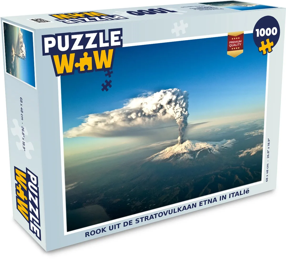 PuzzleWow Legpuzzel Rook uit de Etna 1000 Stuks - Multicolor