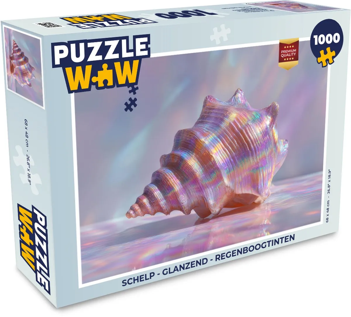 PuzzleWow Schelp Legpuzzel 1000 Stuks - Regenboogtinten