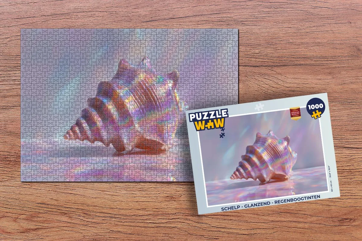 PuzzleWow Schelp Legpuzzel 1000 Stuks - Regenboogtinten