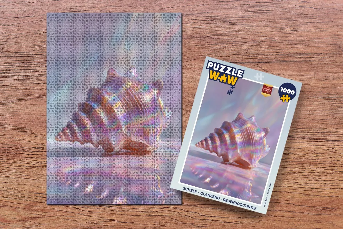 PuzzleWow Schelp Legpuzzel 1000 Stuks - Regenboogtinten