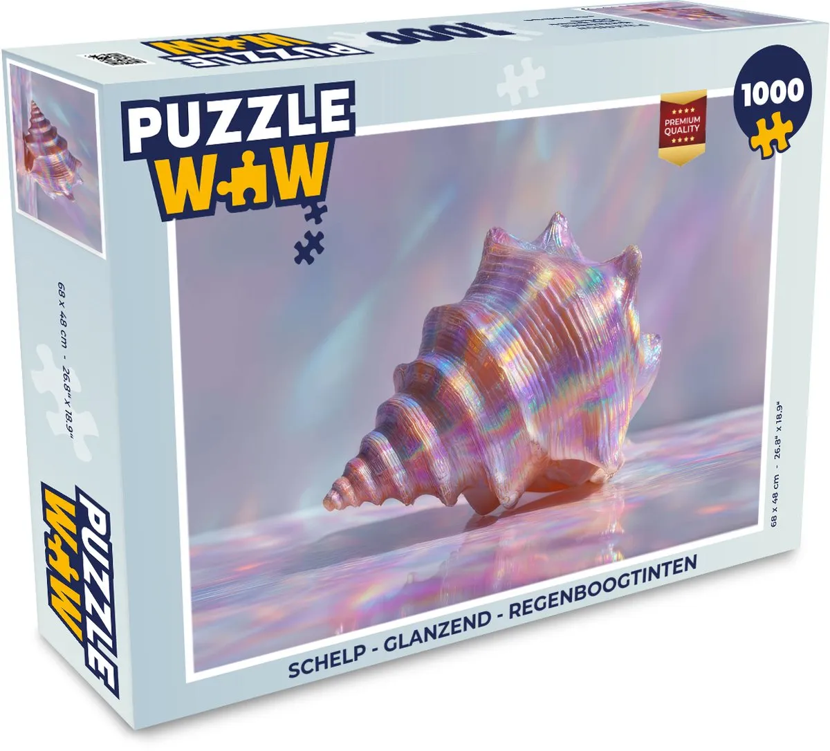 PuzzleWow Schelp Legpuzzel 1000 Stuks - Regenboogtinten