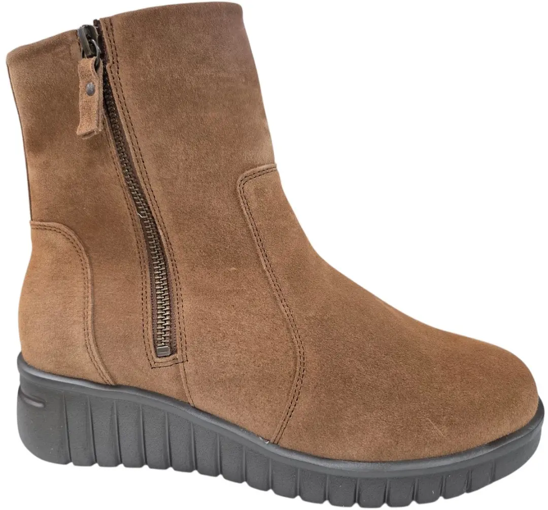 Hartjes Suede Bruine Enkellaarzen Dames