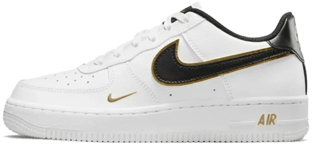 Nike Air Force 1 Low White Black Mini Swoosh (GS)