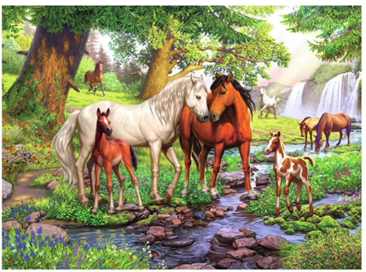 Ravensburger Wilde Paarden Bij De Rivier Legpuzzel 300 Stuks - Multicolor