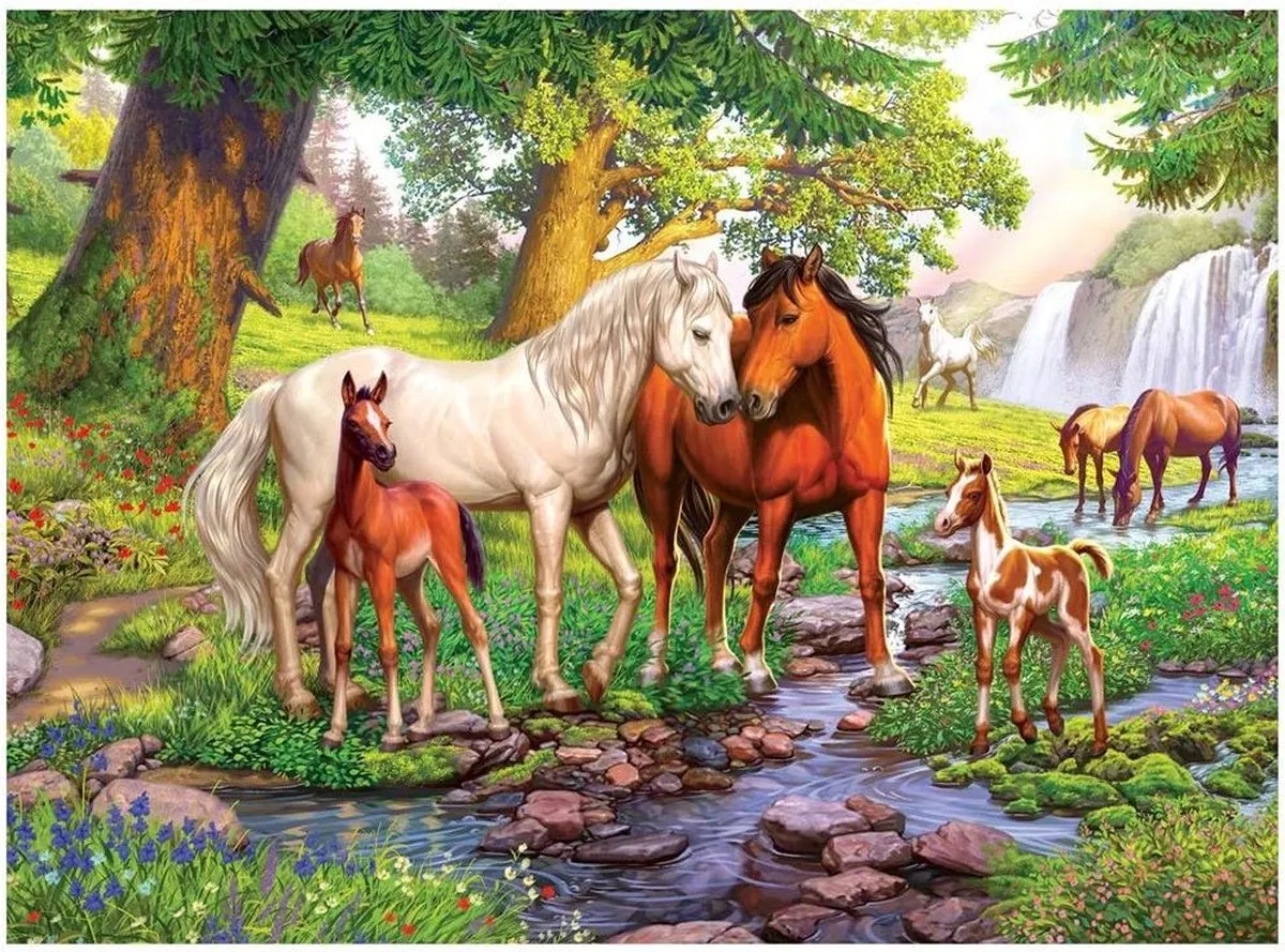 Ravensburger Wilde Paarden Bij De Rivier Legpuzzel 300 Stuks - Multicolor