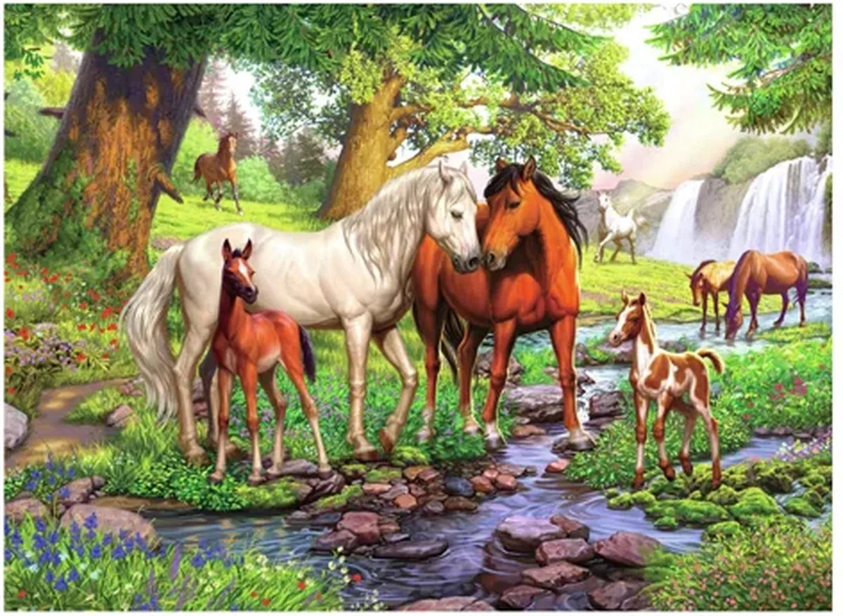 Ravensburger Wilde Paarden Bij De Rivier Legpuzzel 300 Stuks - Multicolor