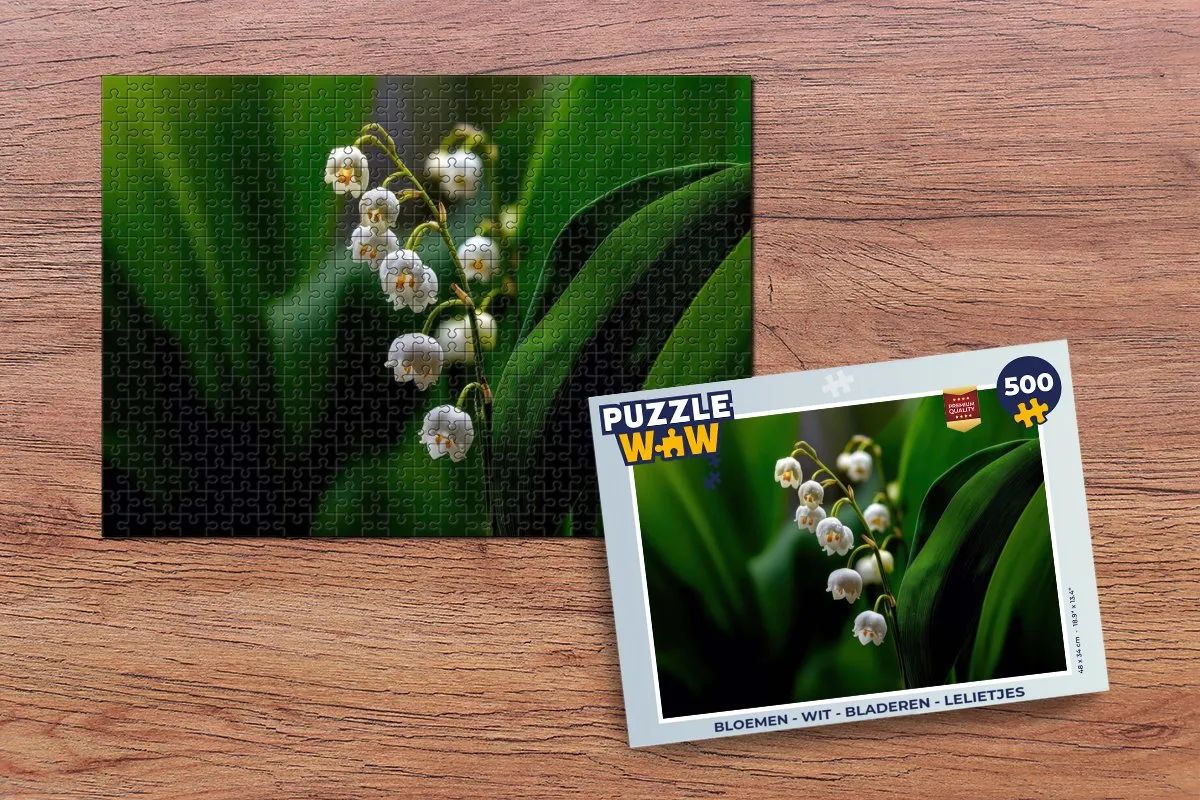 PuzzleWow Bloemen Legpuzzel 500 Stuks - Wit