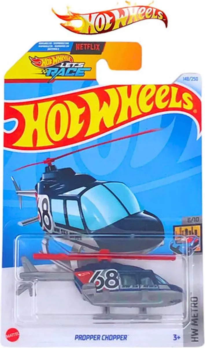 Hot Wheels Proepper Chopper 68 Heli Blue 1:64