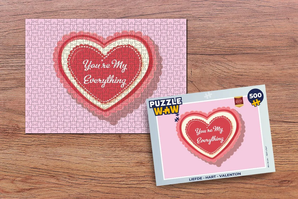 PuzzleWow Liefde Hart Legpuzzel 500 Stuks - You're my everything