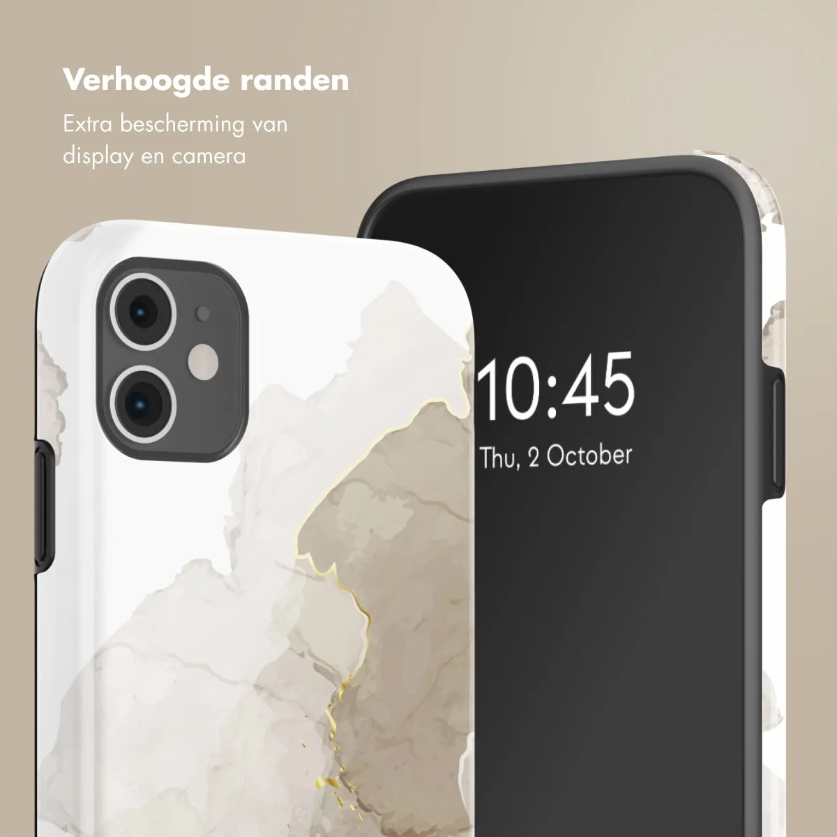 Selencia Hoesje iPhone 11 Marble Light Brown - afbeelding 6 van 6