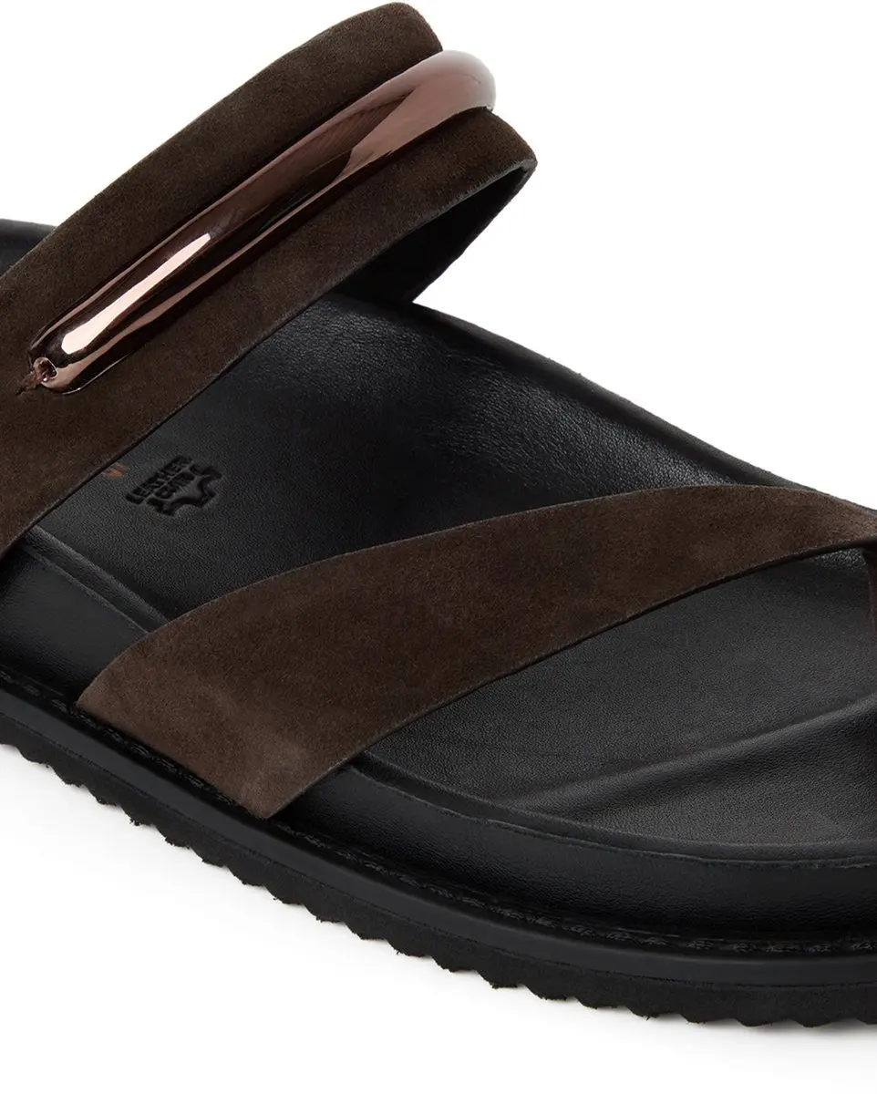 Tamaris 1-27415-46 Leren Slippers Dames - 36 - Bruin - afbeelding 6 van 6