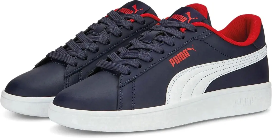 PUMA Smash 3.0 Sneakers Junior 37 - Navy/Wit/Rood - afbeelding 2 van 6