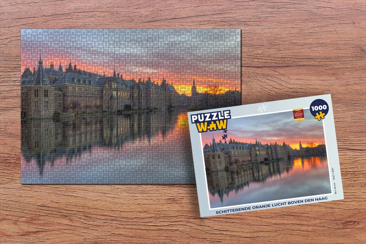 PuzzleWow Legpuzzel Den Haag Binnenhof 1000 Stuks - Multicolor