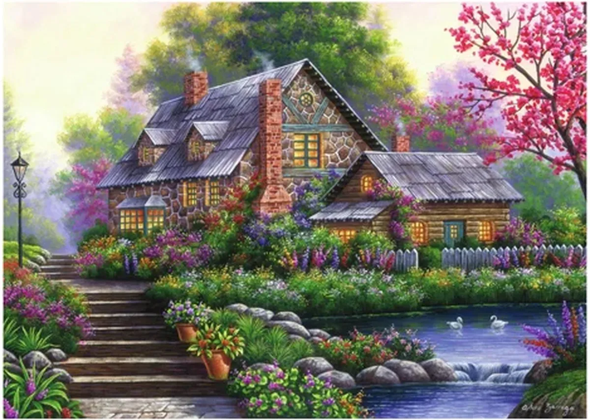 Ravensburger Romantische Cottage Puzzel 1000 Stuks