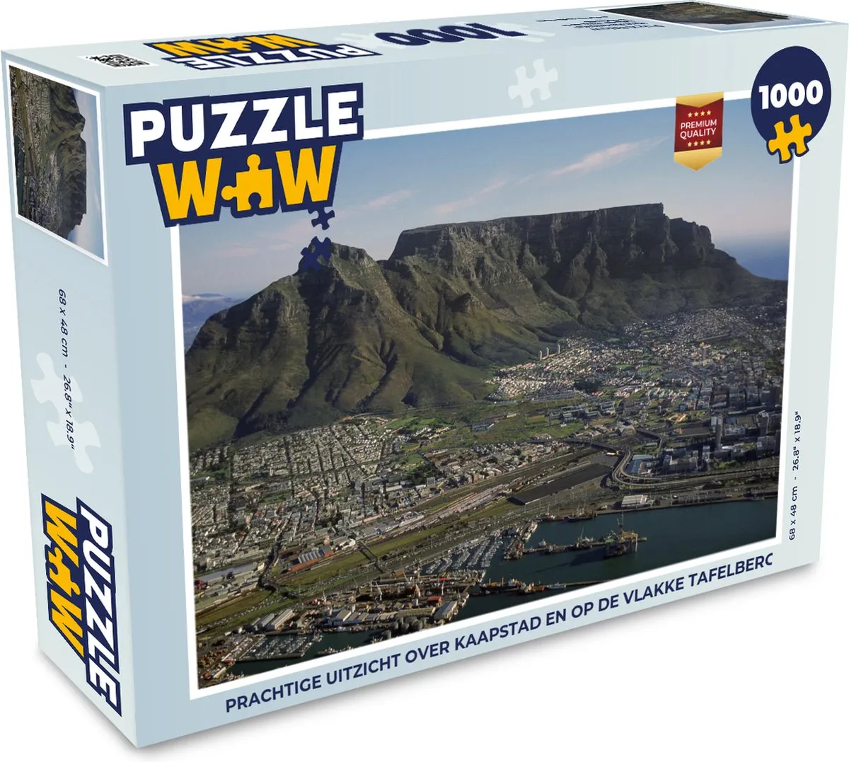 PuzzleWow Legpuzzel Tafelberg & Kaapstad 1000 Stuks - Multicolor