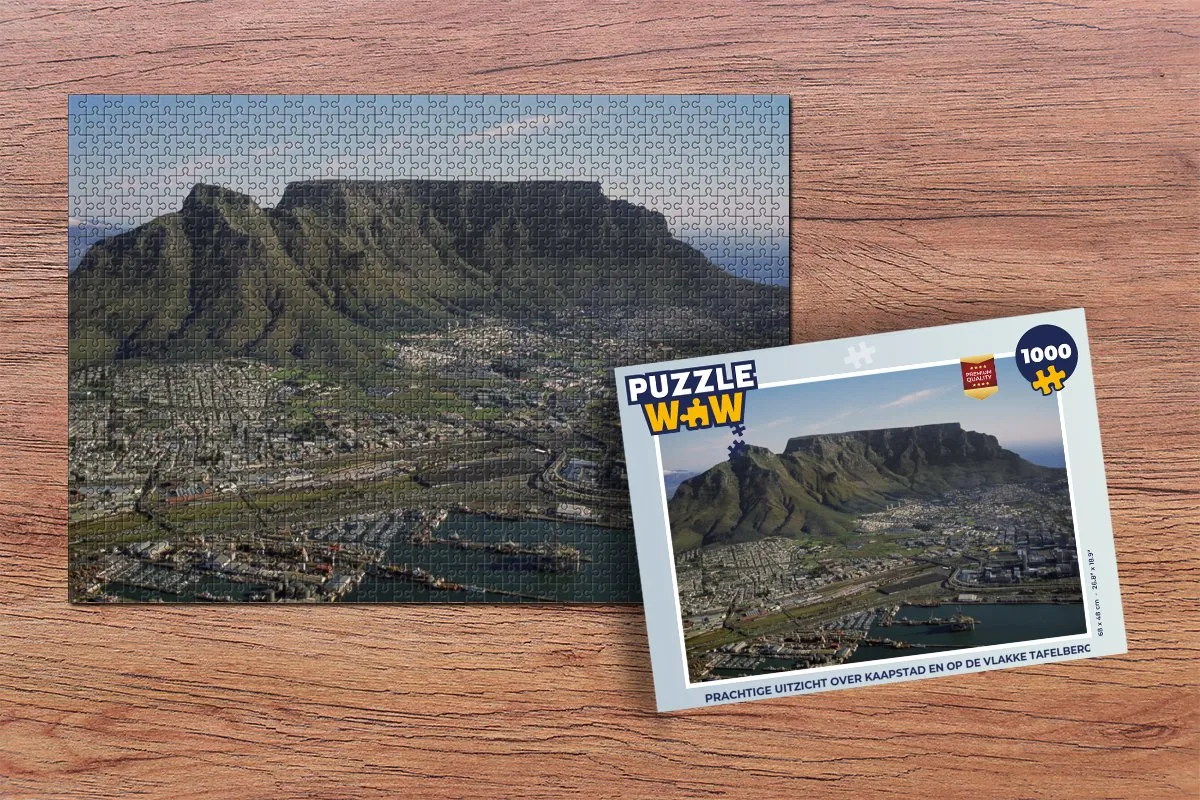 PuzzleWow Legpuzzel Tafelberg & Kaapstad 1000 Stuks - Multicolor