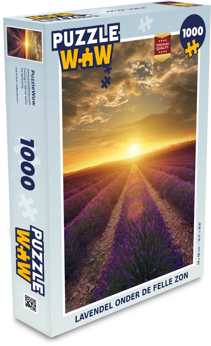 PuzzleWow Frankrijk Legpuzzel 1000 Stuks - Multicolor