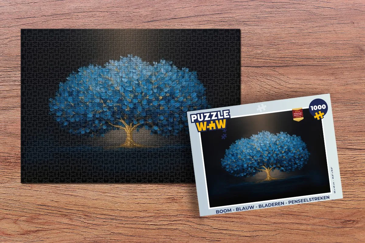 PuzzleWow Boom Legpuzzel 1000 Stuks - Blauw