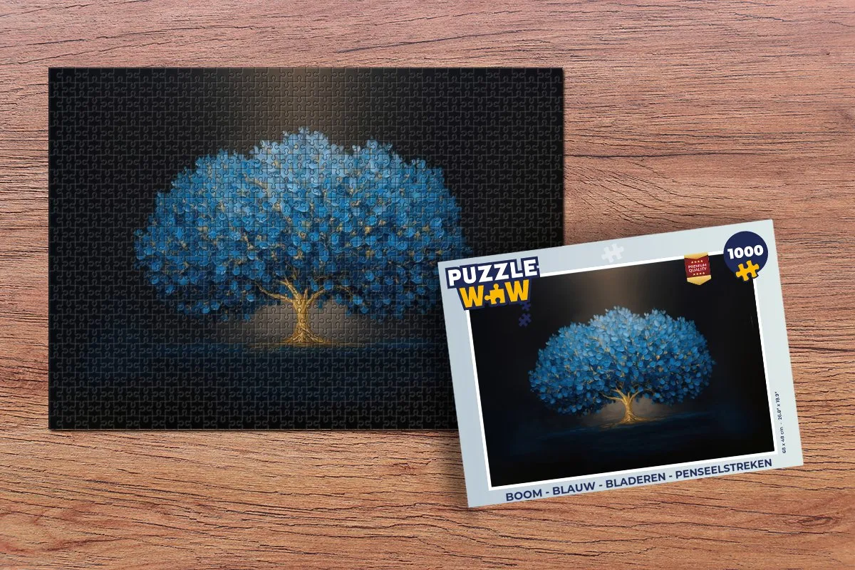 PuzzleWow Boom Legpuzzel 1000 Stuks - Blauw