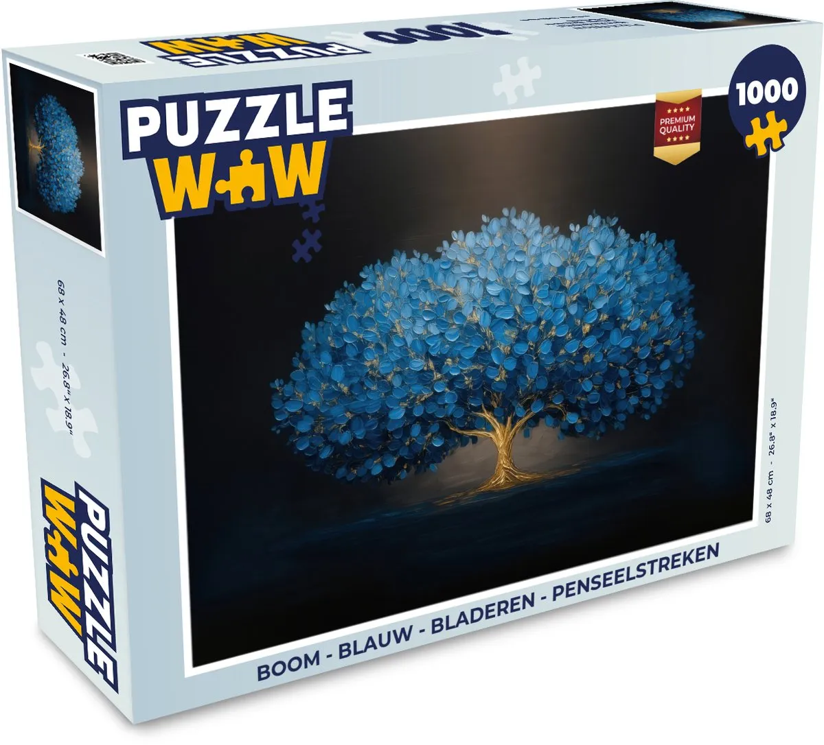 PuzzleWow Boom Legpuzzel 1000 Stuks - Blauw