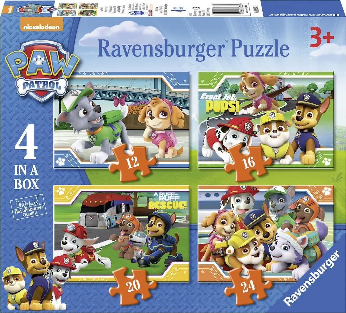 Ravensburger PAW Patrol 4-in-1 Puzzel - Multicolor