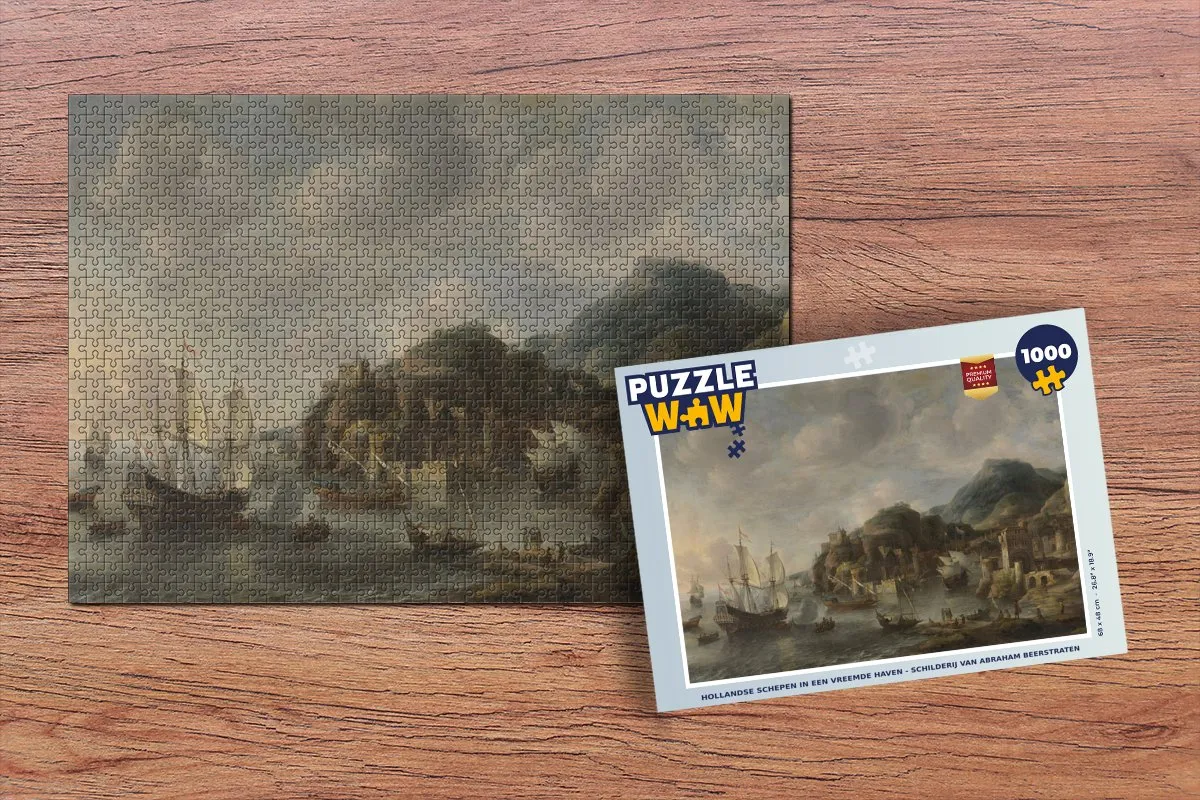 PuzzleWow Legpuzzel Hollandse Schepen 1000 Stuks - Multicolor