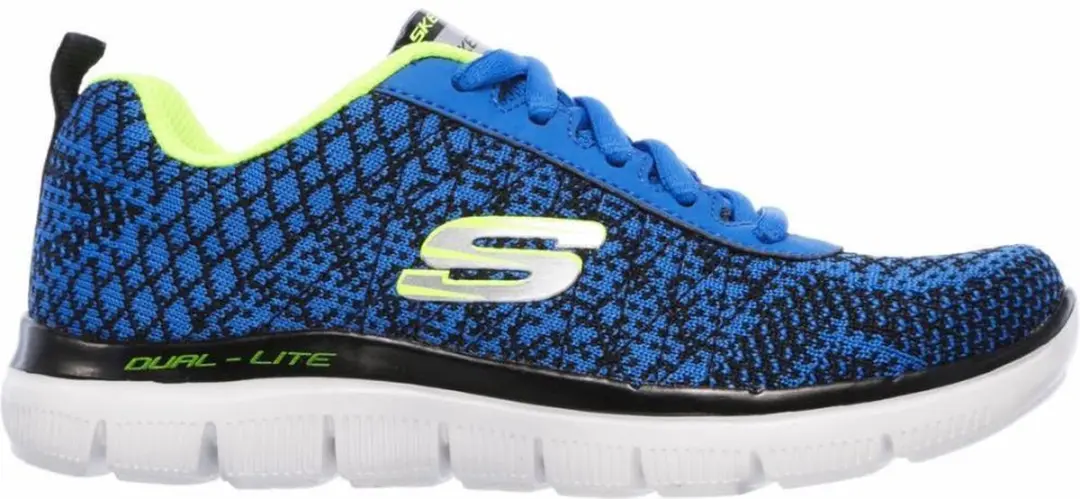 Skechers Flex Advantage 2.0 Golden Point blauw geel sneakers kids (97453L RYBK)