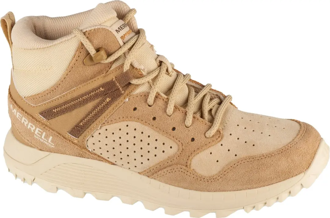 Merrell Wildwood Mid Leather WP J038298, Vrouwen, Beige, Trekkingschoenen, maat: