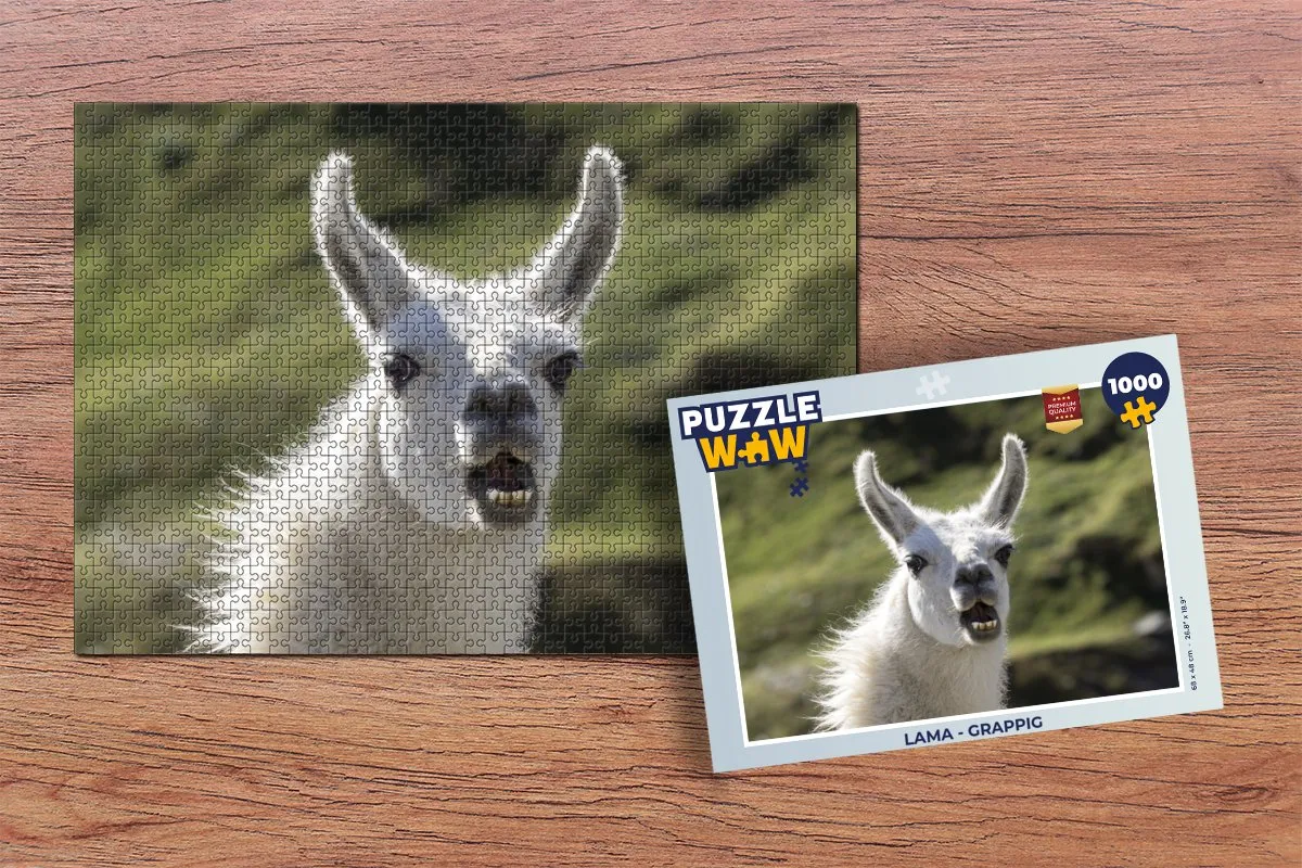 PuzzleWow Puzzel Lama 1000 Stuks - Multicolor