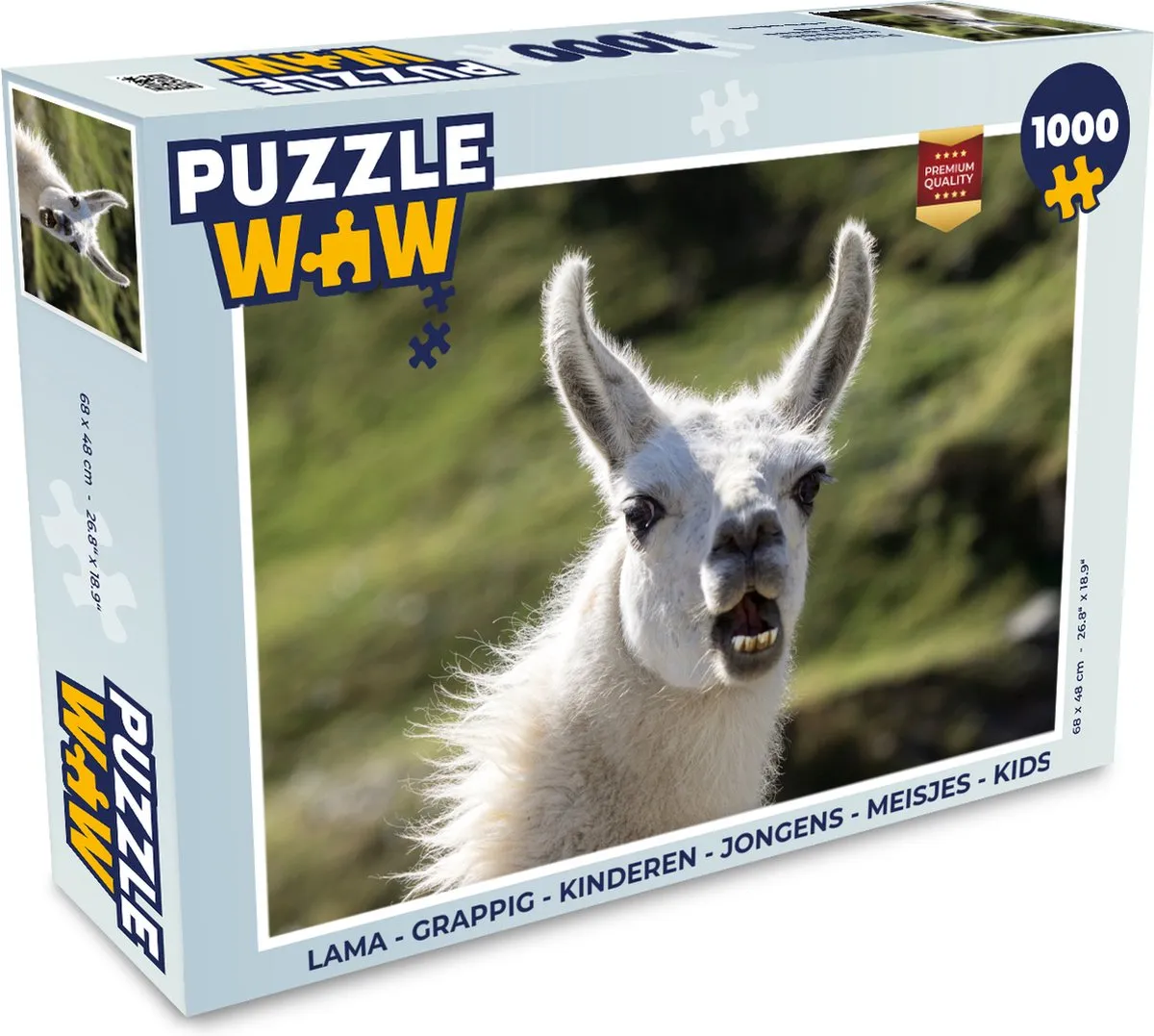 PuzzleWow Puzzel Lama 1000 Stuks - Multicolor