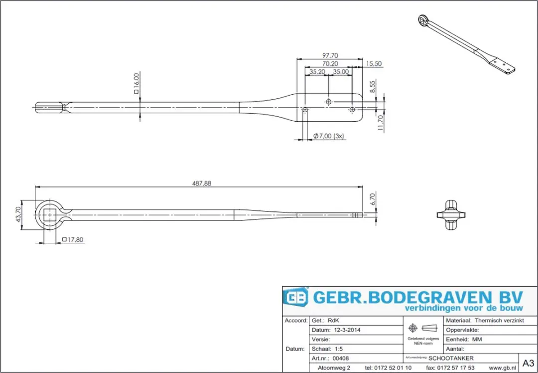Gb Schootanker veer 450 nummer 16 TV 00408