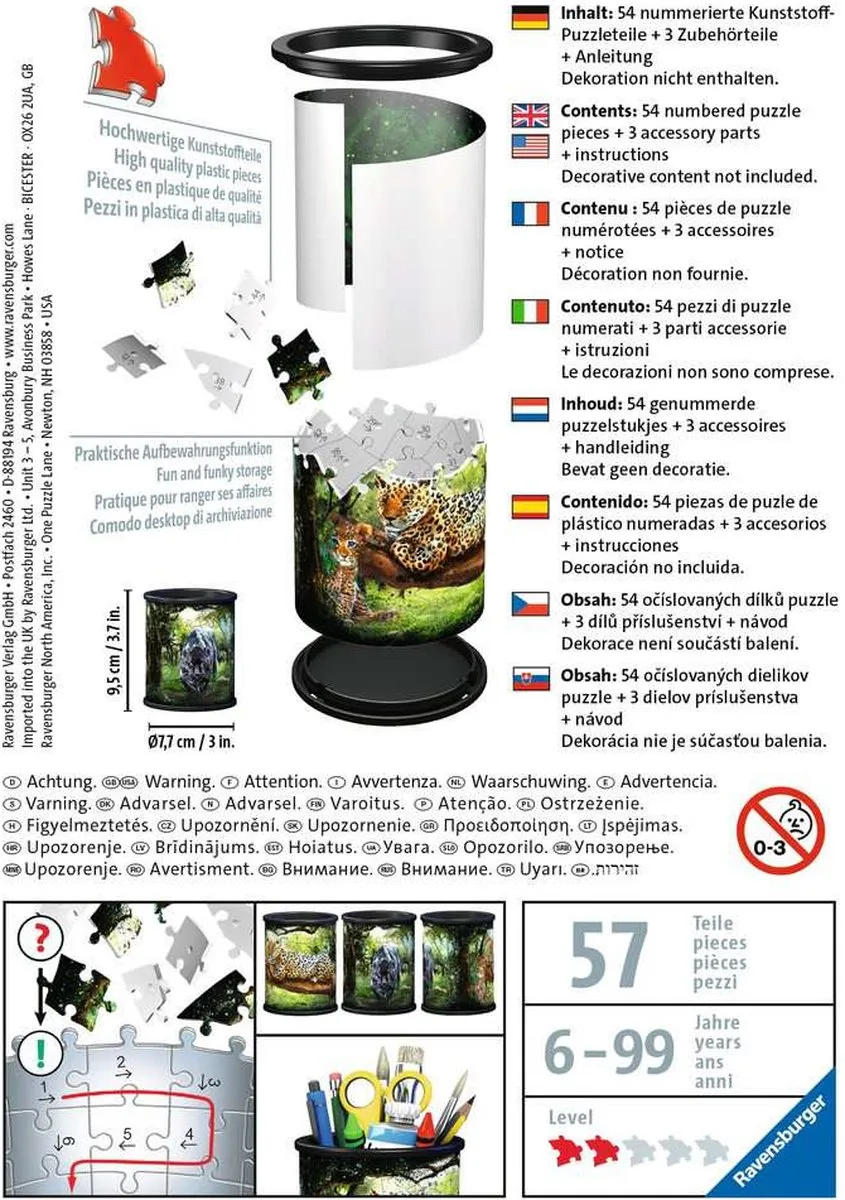Ravensburger 3D Puzzel Fauna 54 Stuks