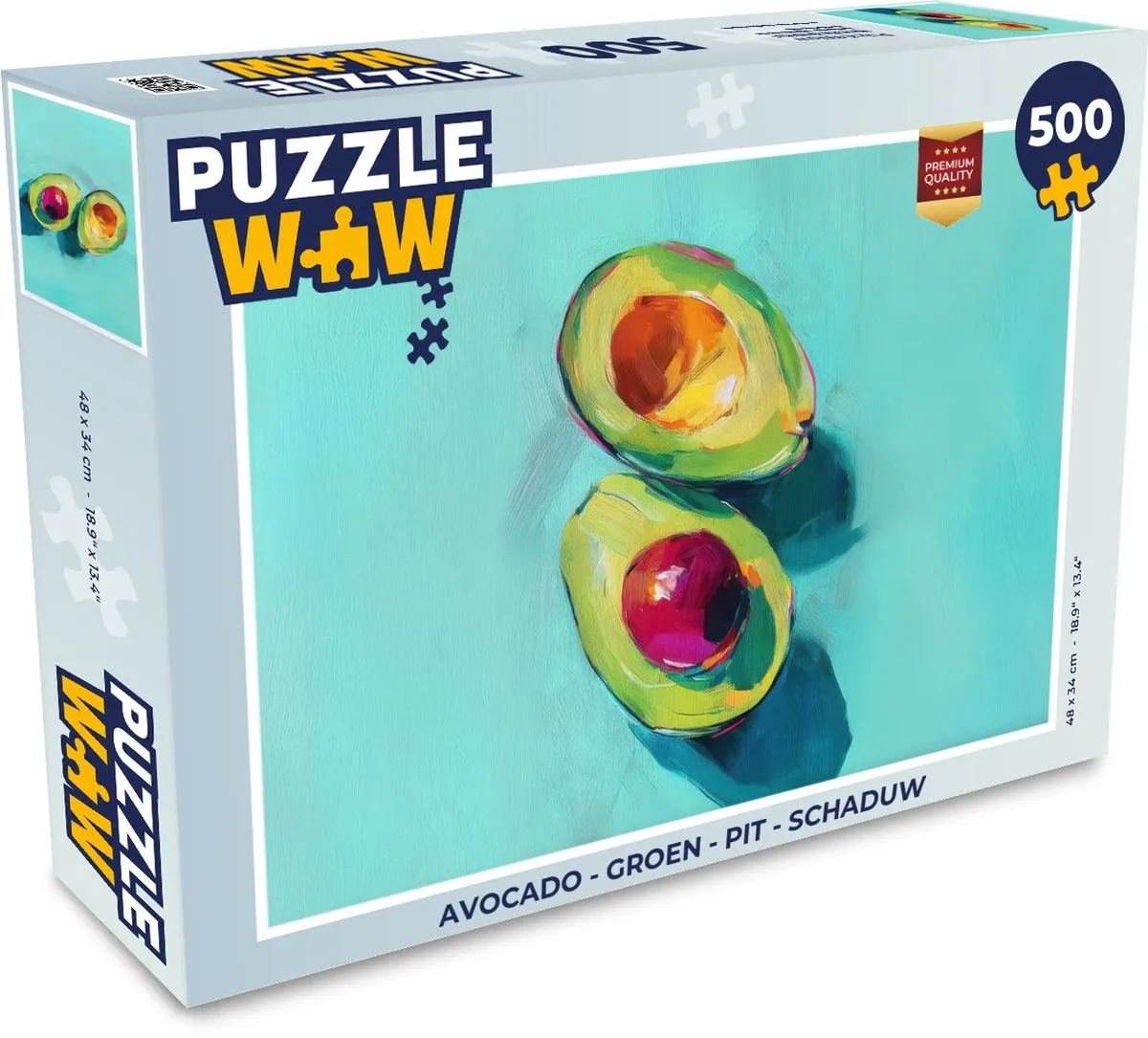 PuzzleWow Avocado Legpuzzel 500 Stuks - Groen