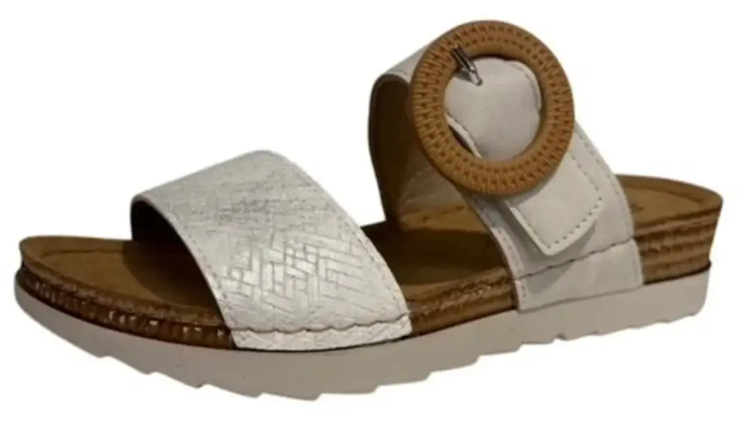 Fischer 556207 150 Slippers Zilver Print Leer Dames