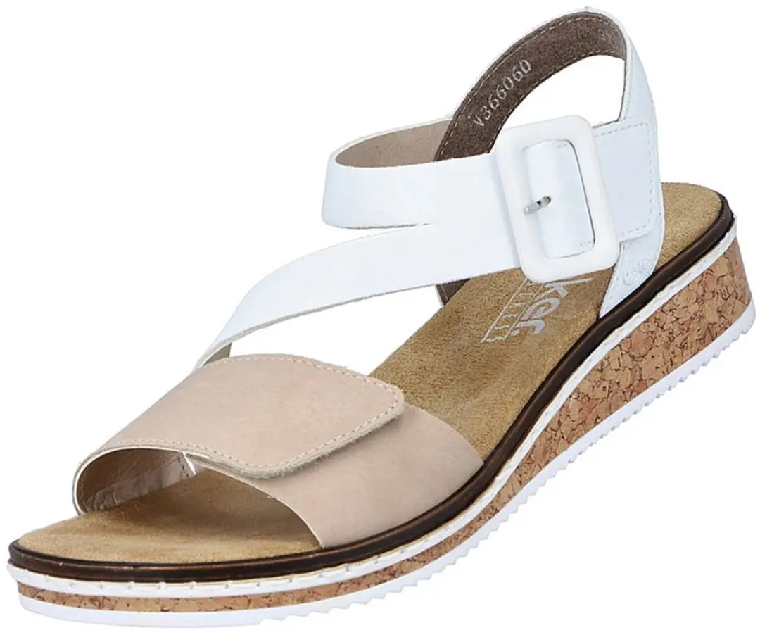 Rieker dames sleehakken wit/beige