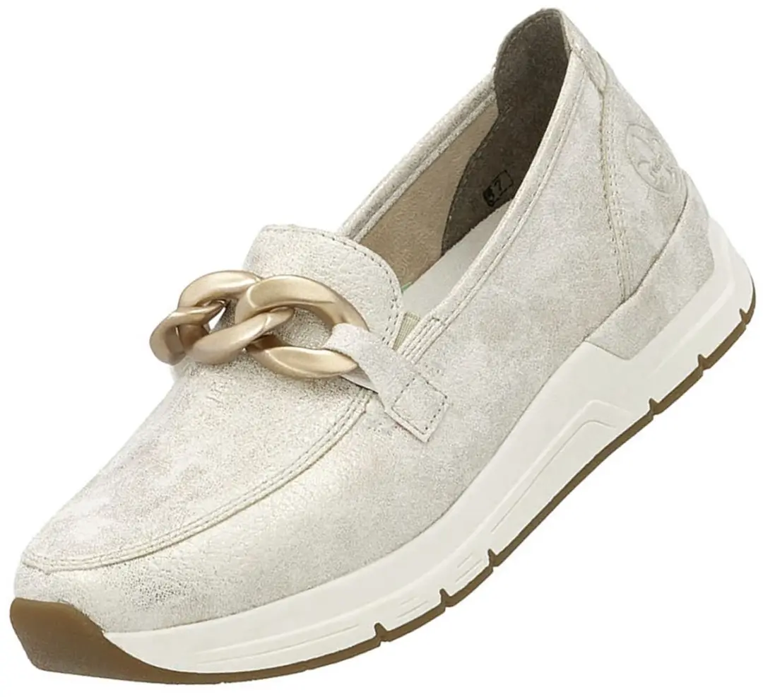 Rieker dames slip-on schoenen beige