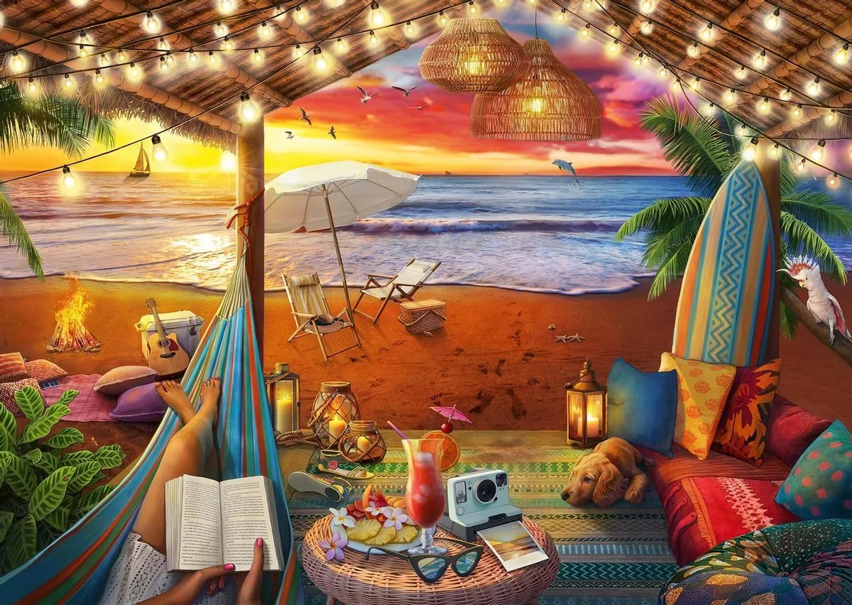 Ravensburger Gezellige Cabana Legpuzzel 500 Stuks - Multicolor