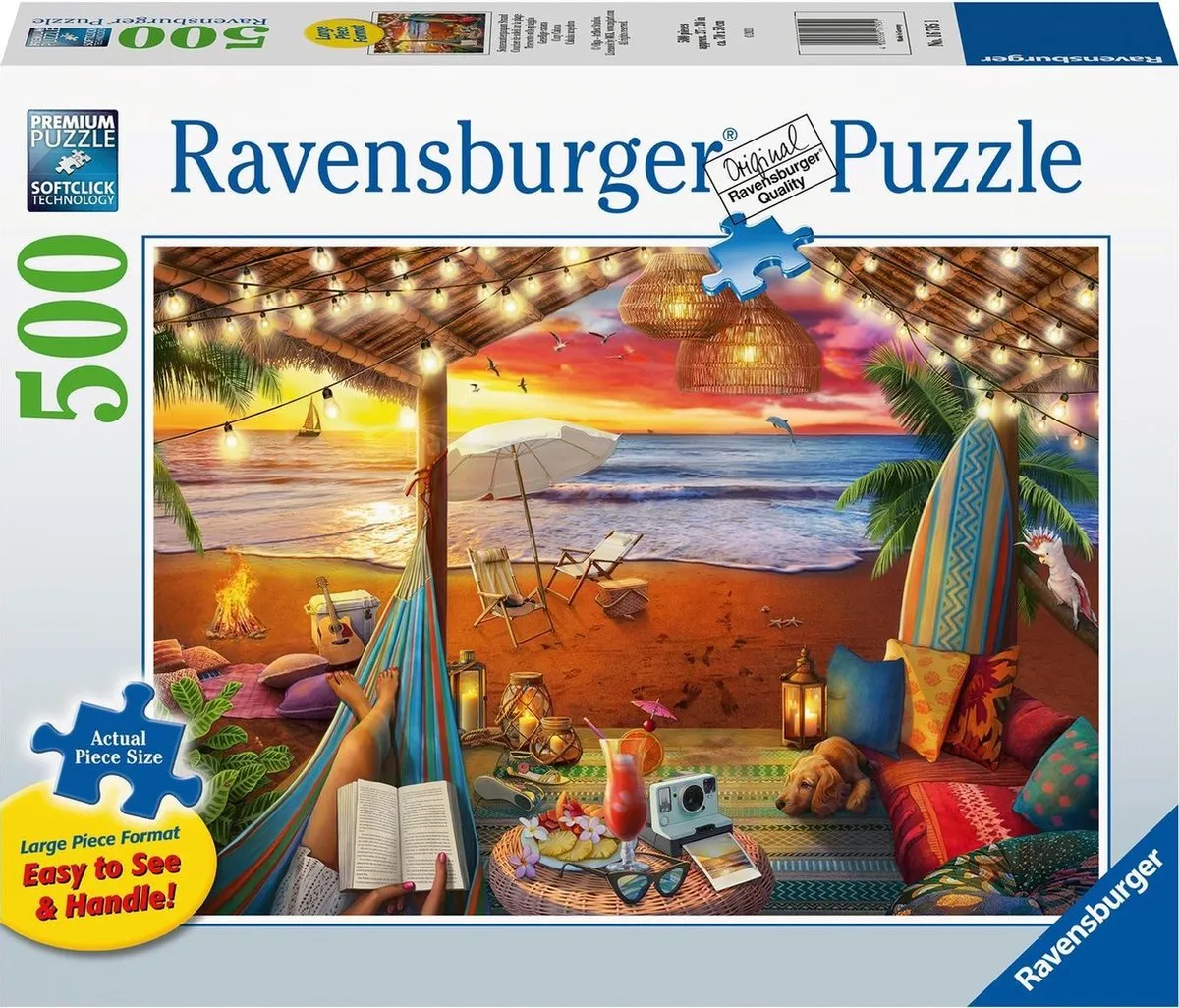 Ravensburger Gezellige Cabana Legpuzzel 500 Stuks - Multicolor
