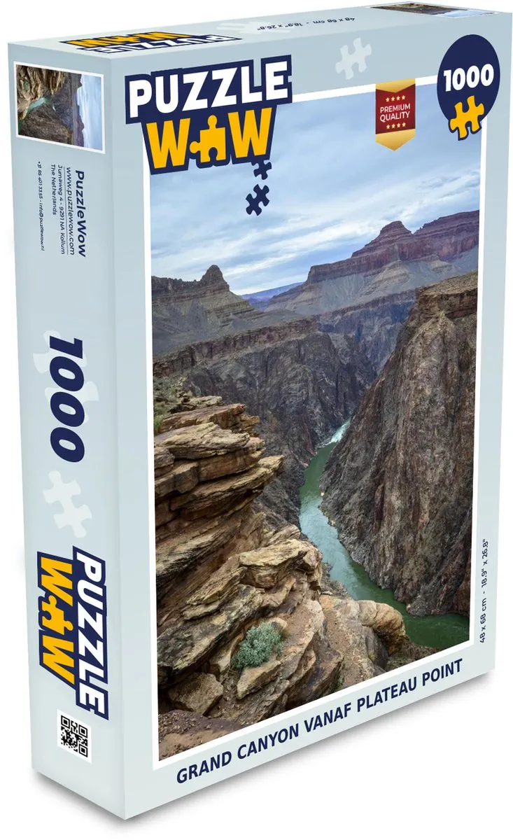 PuzzleWow Grand Canyon Plateau Point Legpuzzel 1000 Stuks - Multicolor